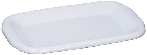 Noda Horo White Enamel Lid for Rectangular Deep S - Made in Japan-Kiichin - The #1 Place for Japanese Goods in Your Hand!