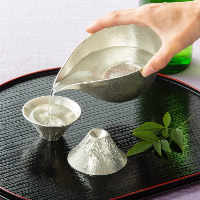 Premium 280ml Silver Tinware Sake Server by Nousaku-Kiichin - The #1 Place for Japanese Goods in Your Hand!
