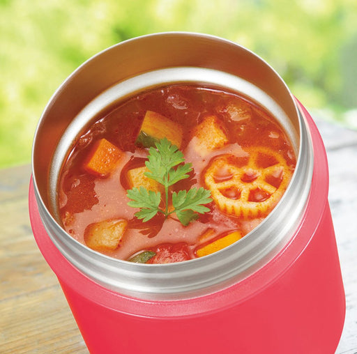 Peacock Thermos Industry Coral Red Food Jar - 0.3L Heat Retention Lkb-301 R-Kiichin - The #1 Place for Japanese Goods in Your Hand!
