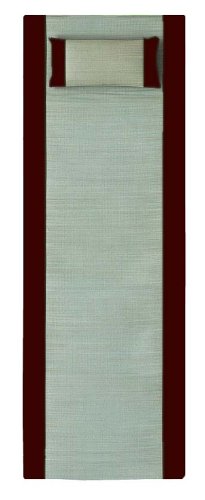 Ikehiko Corp Rush Mat Brown 60X180Cm + Parco Pillow 40X20Cm - Made in Japan-Kiichin - The #1 Place for Japanese Goods in Your Hand!