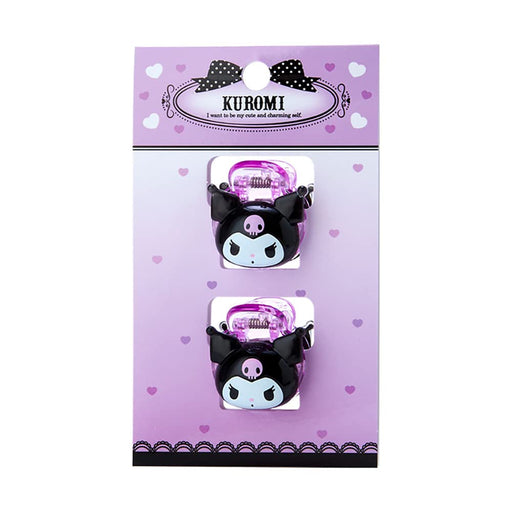 Japan's Exclusive Sanrio Kuromi Hair Clip Set - Clear Mini Clips-Kiichin - The #1 Place for Japanese Goods in Your Hand!