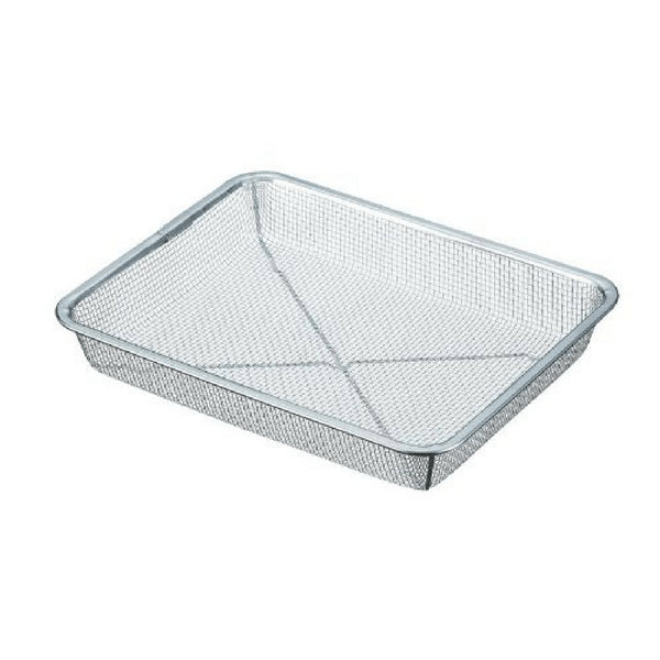 Shinetsu Works Japan Rectangular Deep Mesh Colander - 6.5 Mesh No.12 (325x255mm)-Kiichin - The #1 Place for Japanese Goods in Your Hand!