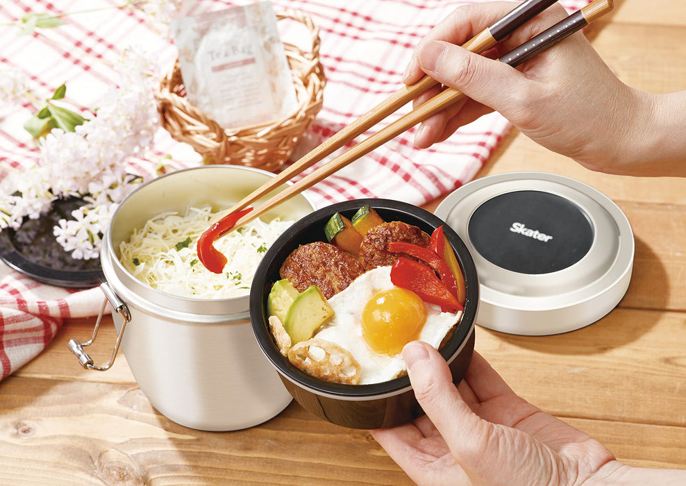 Skater Japan 800Ml Bento Box - Insulated Stainless Steel - Antibacterial - Blue (Stlbd8Ag-A)-Kiichin - The #1 Place for Japanese Goods in Your Hand!