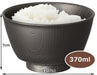 Skater NBLS1 Wood Grain Tea Bowl 370ml Black Japan-Kiichin - The #1 Place for Japanese Goods in Your Hand!