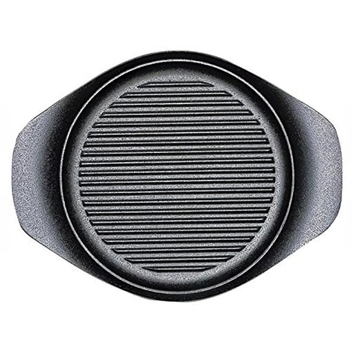 Authentic Nihon Yoshokki Sori Yanagi 22Cm Cast Iron Grill Pan with Lid & Fork - Made in Japan-Kiichin - The #1 Place for Japanese Goods in Your Hand!