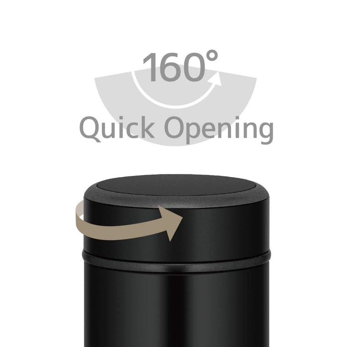 Thermos Japan 350ml Vacuum Insulated Water Bottle - Matte Black-Kiichin - The #1 Place for Japanese Goods in Your Hand!