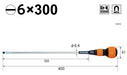 Vessel Japan Ball Grip Driver - Super Long Size 6X300 - 220 Priority-Kiichin - The #1 Place for Japanese Goods in Your Hand!