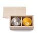 Teshigoto Club Set of 2 Sake Cups in Japanese Paper Tin & Gold - Paulownia Box-Kiichin - The #1 Place for Japanese Goods in Your Hand!