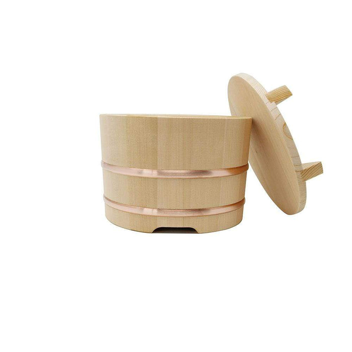 Yamacoh 36Cm Ohitsu Sawara Japanese Rice Container - Authentic Wooden Nosebitsu-Kiichin - The #1 Place for Japanese Goods in Your Hand!