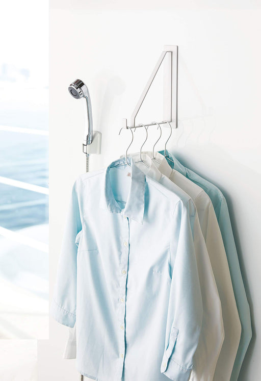 Yamazaki Industrial 4712 Bathroom Drying Hanger - White, Japan-Kiichin - The #1 Place for Japanese Goods in Your Hand!