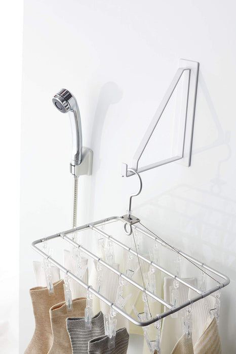 Yamazaki Industrial 4712 Bathroom Drying Hanger - White, Japan-Kiichin - The #1 Place for Japanese Goods in Your Hand!