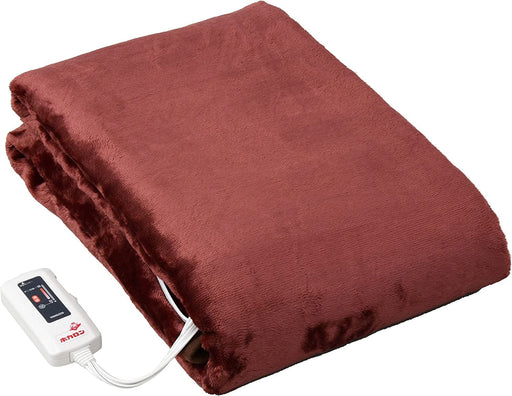 Yamazen Electric Blanket - Washable Heat Fabric, Stepless Temp Control, Red (188x130cm)-Kiichin - The #1 Place for Japanese Goods in Your Hand!