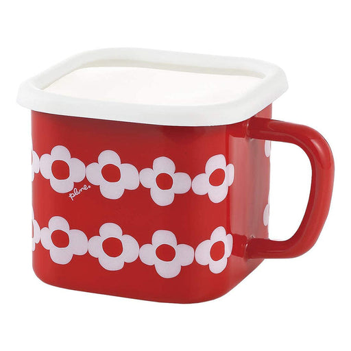 Yutaka Horo Ohana Red Multi Square Pot - Premium Enameled Cookware-Kiichin - The #1 Place for Japanese Goods in Your Hand!