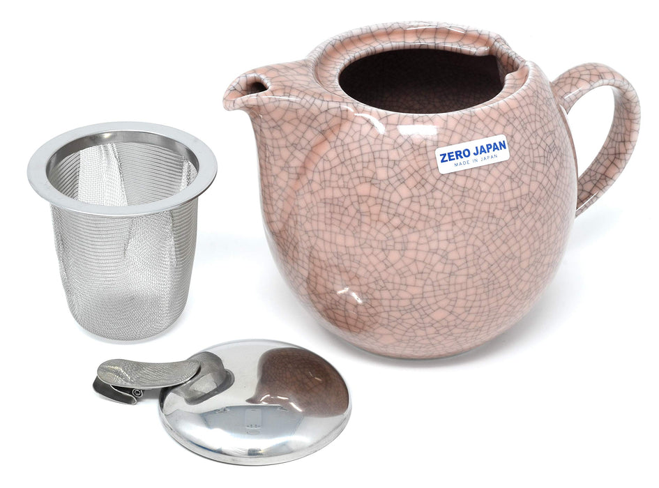 Zero Japan 5-Person Crackle Colors Teapot - Pink, W166xD120xH115mm-Kiichin - The #1 Place for Japanese Goods in Your Hand!